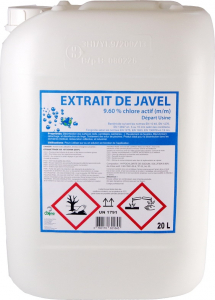 Eau de javel - 9.6% Chlore actif - 20 L