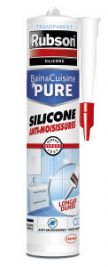 Mastic - Silicone anti moisissures - Rubson - Bain et cuisine pure - Transparent - 280 ml