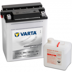 Batterie pour tondeuse - Varta - Powersports Freshpack - YB14L-A2 - 12 V - 14 Ah