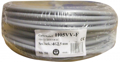 Câble H05VV-F - ELECTRALINE CBB - Gris - 4 x 2.5 mm² - 50 m 