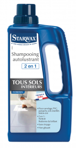 Shampooing autolustrant pour sols intérieurs 2 en 1 - Starwax - Bidon de 1 L