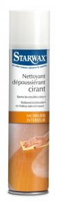 Nettoyant dépoussiérant cirant pour meubles en bois - Starwax - Aérosol de 400 ml