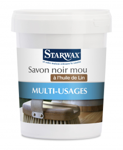 Savon noir mou à l’huile de lin - Starwax - Pot de 1 kg