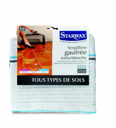 Serpillière gaufrée extra-blanche double pour tous types de sols - Starwax - 50 x 100 cm