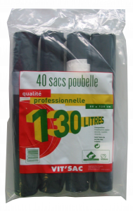 Sacs poubelle - Vit'sac - 130 L - x 40  