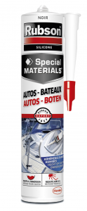 Mastic - Rubson - Spécial matérials AutoBateaux - Silicone Noir - 280 ml 