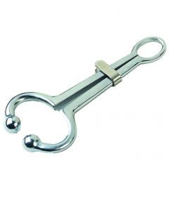 Pince mouchette à coulant inox