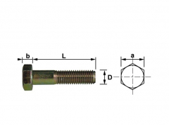 Vis - Tête hexagonale - Classe 10.9 - Brute - 12 x 60 mm - Par 50