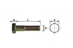 Vis - Tête hexagonale - Classe 10.9 - Brute - 12 x 80 mm - Par 50