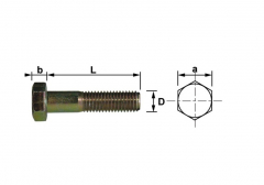 Vis - Tête hexagonale - Classe 10.9 - Brute - 16 x 80 mm - Par 25