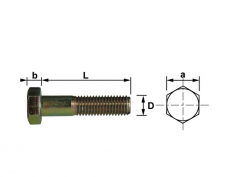 Vis - Tête hexagonale - Classe 10.9 - Brute - 18 x 60 mm - Par 25