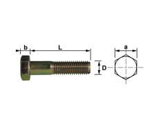 Vis - Tête hexagonale - Classe 10.9 - Brute - 18 x 80 mm - Par 25