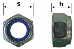 Ecrou hexagonal  auto freiné - Classe 8.8 - Zingué - Ø 18 - Par 50