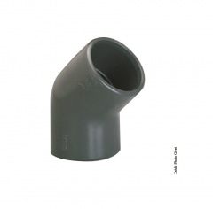 Coude simple 45° - GIRPI - PVC - Femelle-Femelle - Ø 63 mm