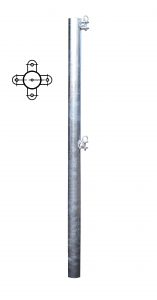 Poteau Cosnet Ø 102 mm - 4 directions - H. 2,13 m