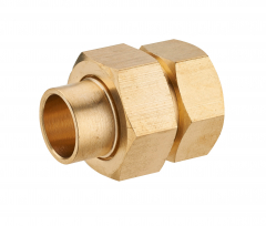 Raccord union droit femelle 3 pièces - Noyon & Thiebault - Joint sphéroconique -  F15x21 -  Ø 12