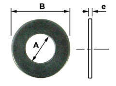 Rondelles plates zinguées - Ø 18 mm - Par 50