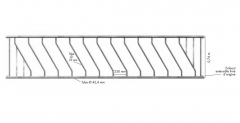 Barrière oblique Cosnet pour veau - ø 42,4 mm - 4 m - 12 places