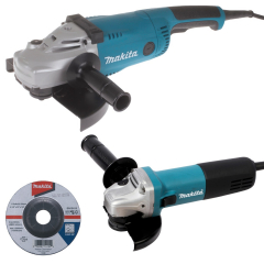 Duo de meuleuses 125mm 840W et 230mm 2200W - Makita