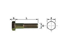 Vis - Tête hexagonale - Classe 10.9 - Brute - 14 x 140 mm - Par 25