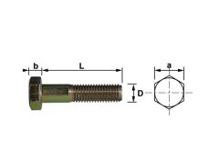 Vis - Tête hexagonale - Classe 10.9 - Brute - 10 x 60 mm - Par 50