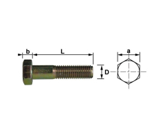 Vis - Tête hexagonale - Classe 10.9 - Brute - 10 x 40 mm - Par 100