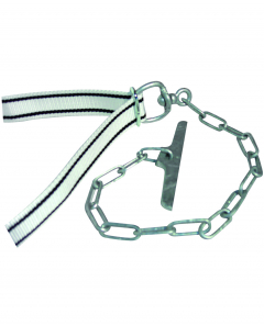 Collier veau nylon avec chaîne et clavier galvanisé