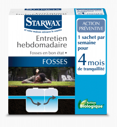 Entretien hebdomadaire pour fosses septiques - Starwax - Boite de 18 sachets de 25 gr