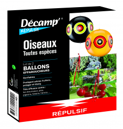 Ballons effaroucheurs d'oiseaux Décamp' Répulsif CREA - Lot de 2 