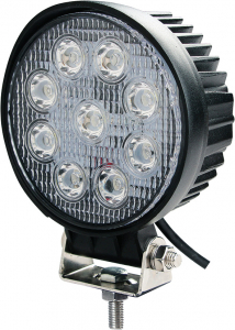 Phare de travail rond  27w - 9 leds -1800 lumens