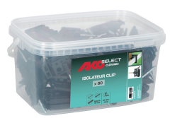 Isolateur clip Maxi Tape noir, vis 6mm,80pcs, APEX
