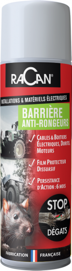 RACAN BARRIERE anti-rongeurs, aérosol de 500 ml